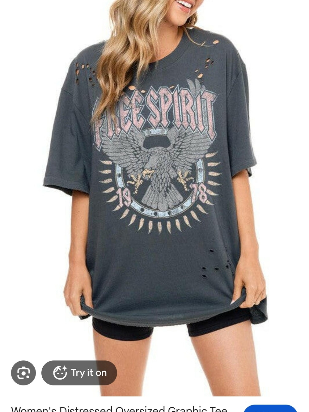 Zutter Distressed Free Spirit 1978 Eagle Graphic T-Shirt M/L